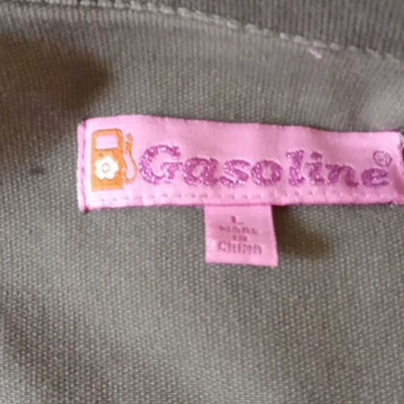 Gasoline DIY Crop army green demin vest - Picture 5 of 9